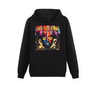 WeiToLnb Hoodie Pocket Sweatershirt David Lee Roth Eat Em and Smile Print Hooded Black Sweater S