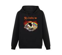 WeiToLnb Printed Hoody Rainbow Rising Rock Long Sleeve Hoody with Pocket Sweatershirt L
