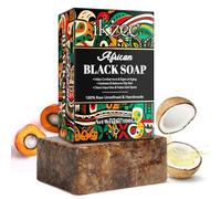 WeiWeiLa Savon Noir Africain Biologique Savon Africain Pour L'acné Et Les Taches Soap Bar Noir Cru Pour Tous Les Types De Peau : Visage Corps Et Cheveux 100 G