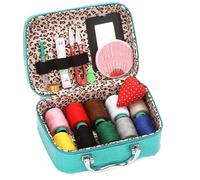 WEIWOGU Kit de Couture Wondolla, kit de Couture Portable dans Un étui en Similicuir, Kits d'aiguilles à Gros chas en Acier, pour Tous Vos travaux de Coutures avec Un Ensemble Complet (Blue)