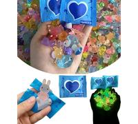 WEIWOGU Mini Figurines d'animaux phosphorescents en résine, Sachet Surprise, Mini Figurines Lumineuses en résine pour Cadeaux de fête, Surprises, déballez Le Plaisir du mystère (150pcs)