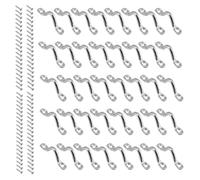 WEIWUXIAN 40 Pièces M4 Plaque Oeillet Acier Inoxydable 304, Boucles de Pont pour Kayaks Boat, Top Pad Eye Pontet INOX Pontet INOX, Oeil Plaques pour Canoe Bateau Bimini Rigging (80 Vis)