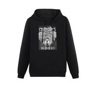 Weixiu Bad Hair Day Llama Lama Hipster Funny Men Hoody Black L