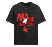 Weixiu Best in The World cm Punk Men's Graphic Unisex Black Top T-Shirt Black M