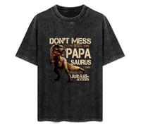 Weixiu Don't Mess with Papasaurus You'll Get Jurasskicked T T-Shirt Black L