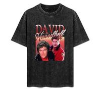 Weixiu Perdu David Hasselhoff T 90s Homage Mich Vintage Knight Rider Baywatch Night T-Shirt Black S
