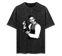 Weixiu The Untouchables 1960 Film Cotton Robert Stack T-Shirt Black XL