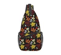 WEIXNCXCJ Personnalisé Anime Game Kingdom Hearts Sling Bags Hommes Mode Épaule Bandoulière Poitrine Sac à Dos Voyage Sac à Dos
