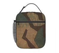 WEIXNCXCJ Personnalisé Splintertarn Allemand WW2 Camouflage Lunch Bag Femmes Warm Cooler Boîtes à Lunch isolées pour l’école étudiante
