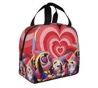 WEIXNCXCJ Pomni L’Incroyable Cirque Numérique Dessin Animé Sac À Lunch Isolé Haute Capacité Réutilisable Sac Boîte À Lunch Tote Collège en Plein Air