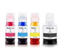 WEIYAOYAOWH 1 Jeu de recharges d'encre à Colorant for imprimantes C-on GI-71 et GI 71 compatibles avec Les modèles P-MA G1020, G1220, G2020, G2160, G2260, G3020, G3260, G3060 et G3560.(1 Set(BK-Dye))