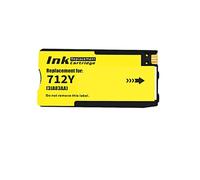 WEIYAOYAOWH Cartouche d'encre 712 XL 712XL 3ED71A 3ED67A Compatible avec HP712 for imprimantes à Jet d'encre DesignJet T210 T230 T250 T650 T630(Yellow)