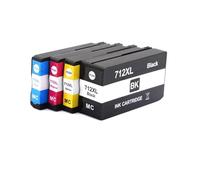 WEIYAOYAOWH Cartouche d'encre 712 XL 712XL 3ED71A 3ED67A Compatible avec HP712 for imprimantes à Jet d'encre DesignJet T210 T230 T250 T650 T630(712 1set)