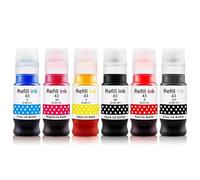 WEIYAOYAOWH Recharge d'encre à Base d'eau GI-43 GI43 GI 83 for imprimantes C-on P-XMA G540 G640 (6 Couleurs).