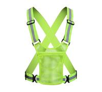 Weiyidea Gilet Réfléchissant Haute Visibilité, Gilet De Vélo Réglable, Gilets De Sécurité avec Poche pour La Course À Pied Nuit Course Vélo Running Bords Accrocheurs Réfléchissant Taille Unique