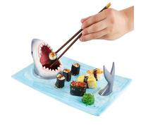 WEIYIXIN Assiette à Sushi En CéRamique En Forme De Requin,Assiette De Poisson,Assiette De Collation Pour La Maison,Passe Au Micro-Ondes/Four/CongéLateur/Lave-Vaisselle