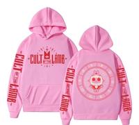 WEIYIYUNMAO Cult of The Lamb Sweat à capuche surdimensionné imprimé graphique unisexe à manches longues pour homme femme automne hiver streetwear tailles XS à 3XL, rose, XXL