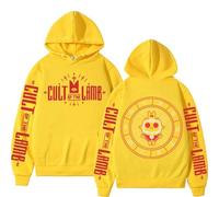 WEIYIYUNMAO Cult of The Lamb Sweat à capuche surdimensionné imprimé graphique unisexe à manches longues pour homme femme automne hiver streetwear tailles XS à 3XL, jaune, XS