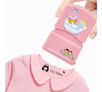WEIYOUDP Tampon Encreur Prenom Enfant étiquette Magique Prenom Kiddi Print pour Vêtements Tampon Encreur Personnalisable Vetement Enfant (PL2)