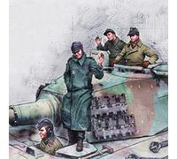 Weizhang 1/35 thème militaire WWII soldat de char allemand kit de modèle de soldat en résine (4 personnes, pas de char) kit de montage miniature à monter soi-même non peint-N29X15