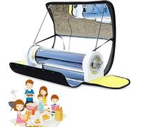 WEIZIIA Barbecue Solaire Portable, Four De Camping Solaire Portable avec Thermomètre, Capacité De 4,5 L, Chauffe Jusqu'à 232 °C, Idéal pour La Cuisine en Plein Air Et Une Utilisation Durable