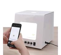 WEIZIIA Boîte à lumière pour Studio Photo, kit Professionnel pour Photographie de Bijoux - Mini Studio Photo Rotatif électrique à 360° avec luminosité réglable, 4 lumières de Remplissage TB30