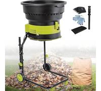 WEIZIIA Broyeur de Feuilles électrique de Jardin, broyeur et broyeur de Feuilles électrique sans Lame de 2 500 W - Broyeur de Jardin Filaire, 8 000 TR/Min, broyeur Efficace de 208 l/Min 60mxpowercord