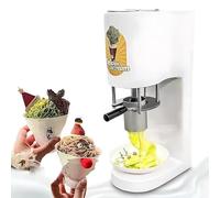 WEIZIIA Sorbetière électrique, Machine à Glace Professionnelle pour pâtes - 7,9 Gal/h, Presse à Glace Automatique de comptoir pour pâtes, capacité de 30 l/h, 4 moules interchangeables White