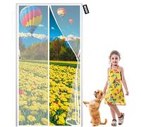 WEIZON MagnéTique Moustiquaire Porte105x200cm(41x79inch) Fermeture Automatique Aimantée,Anti Moustique Bogues Mailles Pas de Forage, Fermeture,pour Couloirs, Portes, Patio