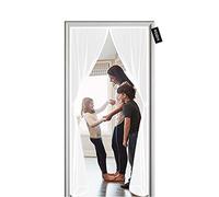WEIZON Moustiquaire Porte Fenetre Magnetique 145 x 225 cm,Insect Ecran Mailles Fine Fermeture Automatique Moustiquaire pour Exterieur Baie Vitree Coulissante Patio Véranda - Blanc