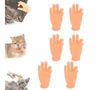 WEJDYKG Mini Hands for Cats, Mini Plastic Hands for Cats, Tiny Hands for Cats Crossed, Tiny Hands for Cats Funny, Cat Interactive Toy, for Cats and Dogs (D 6Pcs)