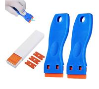 WEJDYKG Multifunctional Glue Removal Shovel, Sticker Remover Tool, Plastic Razor Blade Scraper, Car Sticker Remover for Removing Labels Stickers Decals Taping (2Pcs)