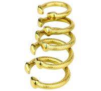 WEJFHBCOV Anneau pénien à double tête SM, anneau de prépuce SM, 5 tailles, anneaux péniens en acier inoxydable, gland du pénis, bijoux intimes, jouet sexuel for hommes couples(Gold,23mm)