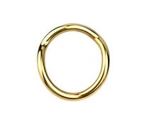 WEJFHBCOV Anneau pénien incurvé en acier inoxydable, anneau for testicules, 4 tailles, poids for scrotum, pendentif SM, jouets sexuels for hommes et couples(Gold,40mm)