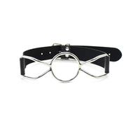 WEJFHBCOV Bâillon buccal BDSM avec anneaux métalliques, bâillon buccal flirt for femmes hommes couples écarteur de bouche bondage érotique bouche BDSM jeu de rôle jouet sexuel(L)
