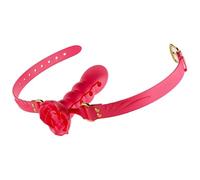 WEJFHBCOV BDSM Gorge profonde multi-étapes boule orale boule de silicone bâillon avec boule bâillon gode langue fixation réglable jouet sexuel for couples femmes hommes(Rot)