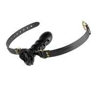 WEJFHBCOV BDSM Gorge profonde multi-étapes boule orale boule de silicone bâillon avec boule bâillon gode langue fixation réglable jouet sexuel for couples femmes hommes(Schwarz)