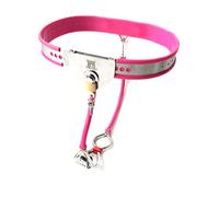 WEJFHBCOV Ceinture de chasteté en acier inoxydable for femme avec cadenas, cage de chasteté BDSM for jeux de rôle, sous-vêtements, cadenas de chasteté, jouets sexuels for couples(70/80CM)