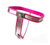 WEJFHBCOV Ceinture de chasteté en acier inoxydable for femme avec plug vaginal, taille réglable, jouet sexuel BDSM for couples(120/130CM)