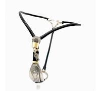 WEJFHBCOV Ceinture de chasteté en métal for femmes avec cadenas SM, ceinture de chasteté réglable, BDSM, jeu de rôle, jouets sexuels for femmes et couples(110/120CM)