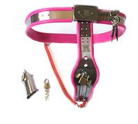 WEJFHBCOV Ceinture de chasteté en métal for femmes et hommes, cage de chasteté avec cadenas et coque amovible, jouet sexuel SM for jeux de rôle(70/80CM)