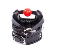 WEJFHBCOV Collier en cuir SM avec boule de silicone bâillon BDSM collier rembourré corset de cou jouet sexuel for hommes et femmes couples