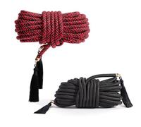 WEJFHBCOV Corde SM disponible en 2 couleurs, avec pompon, 10 mètres de long, en coton, for bondage au lit, menottes, accessoire érotique for couples(Schwarz)