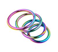 WEJFHBCOV Ensemble d'anneaux péniens en acier inoxydable, 4 tailles (40, 45, 50, 55 mm), anneau de testicules coloré en métal, jouet sexuel for hommes et couples
