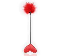 WEJFHBCOV Fouet à plumes SM, conception double face, léger et facile à utiliser, portable et stockable, adapté à l'interaction en couple et aux jeux de rôle(Rouge)