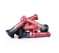 WEJFHBCOV Gode animal avec ventouse, gode en silicone extra long en plusieurs tailles avec accessoires SM en option(5125)