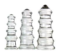 WEJFHBCOV Gode conique SM en verre, plug anal en cristal, gode de masturbation, plug vaginal for femmes et hommes, dilatateur d'anus, jouet sexuel(S)