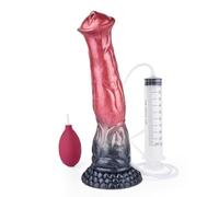 WEJFHBCOV Gode gicleur SM XXL géant en forme de cheval avec ventouse puissante, gode cheval en silicone avec fonction giclée de sperme, jouet sexuel for hommes et femmes