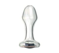WEJFHBCOV Grand godemichet anal en verre creux, 3 styles, transparent, avec bouchon en silicone, spéculum creux, jouet sexuel for couples hommes et femmes(B)