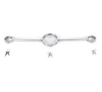 WEJFHBCOV Système de retenue à barre d'écartement en acier inoxydable avec serrures, ensemble de bondage SM avec menottes/attaches de poignet + collier jouet sexuel BDSM for couples